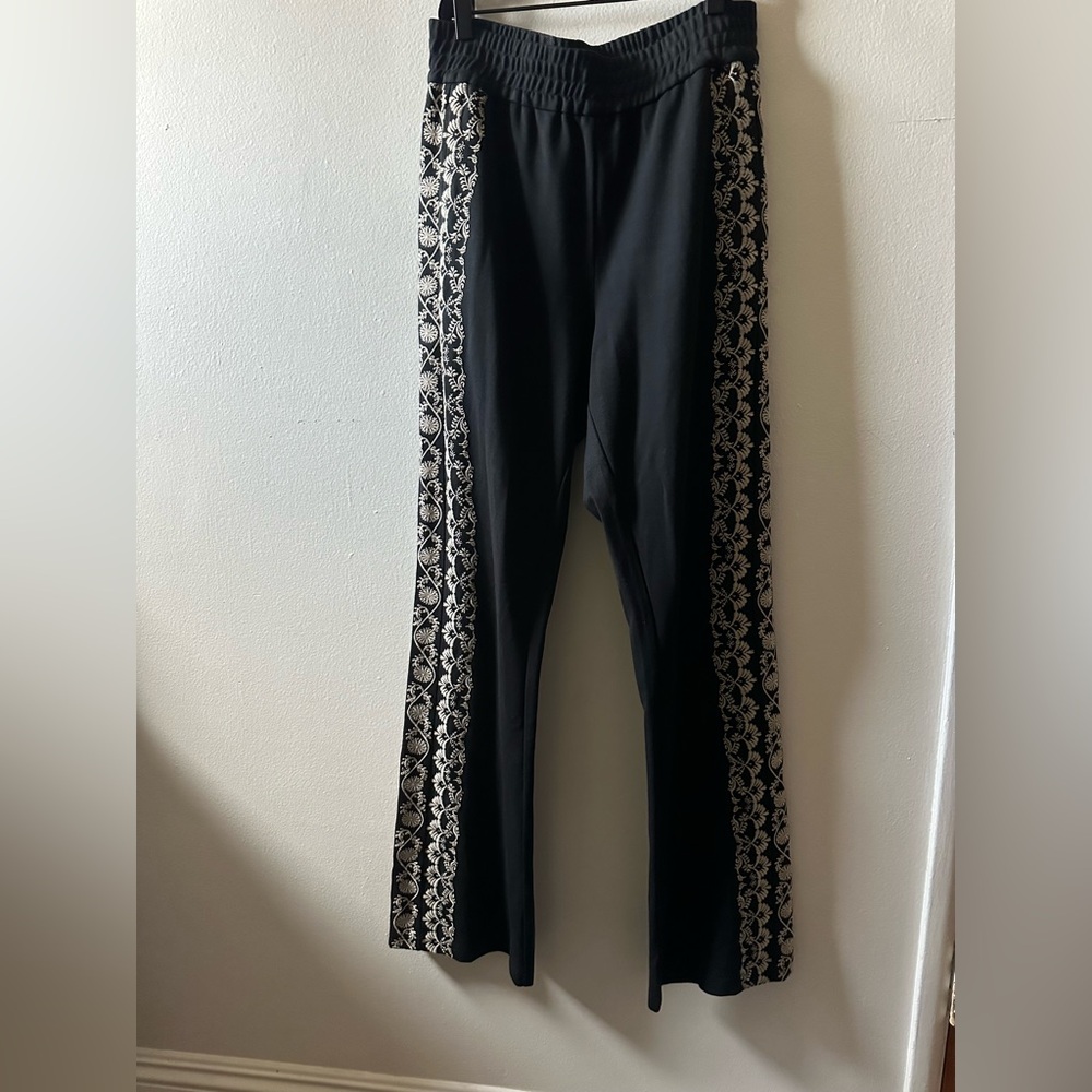 Johnny Was Embroidered Flare Leggings